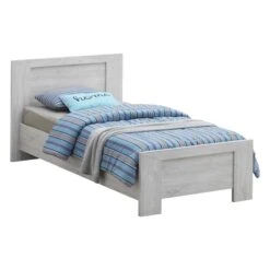 Eenpersoonsbed Elvira 90x200 - Witte Eik -Emob ELVIS BED90 8e3f