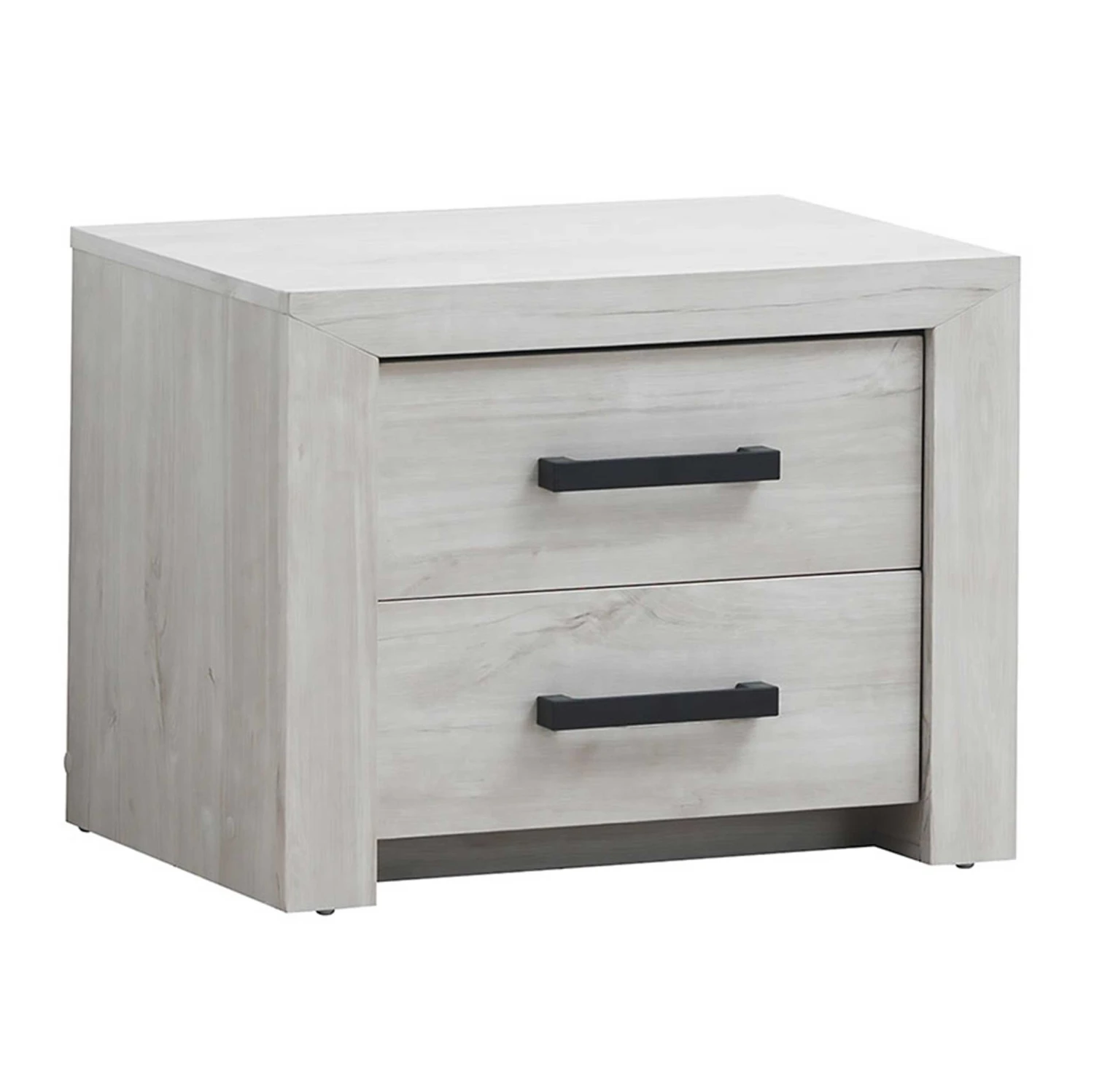 Nachtkastje Elvira 2 Lades - Witte Eik 6 Nachtkastje Elvira 2 Lades - Witte Eik - Afbeelding 6