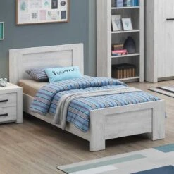 Eenpersoonsbed Elvira 90x200 - Witte Eik