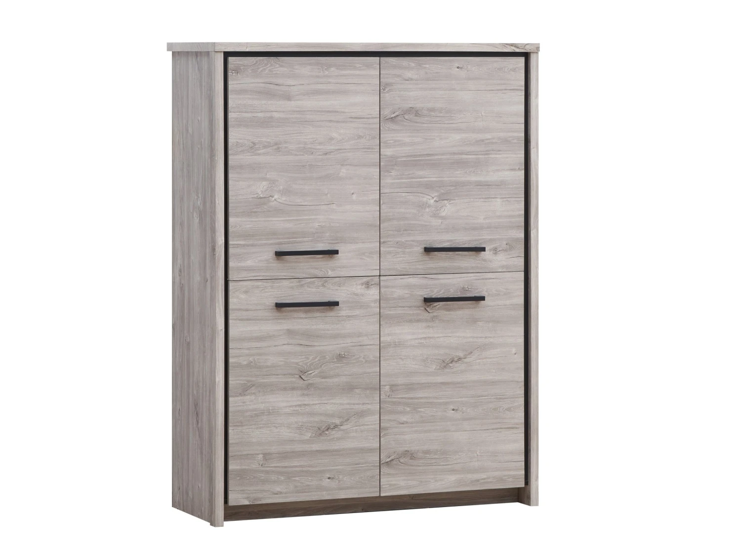 Buffetkast Sela 120cm, 4 Deuren - Grijze Eik 3 Buffetkast Sela 120cm, 4 Deuren - Grijze Eik - Afbeelding 3