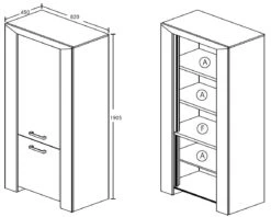 Buffetkast Talent 5 Buffetkast Talent -Emob Elvis barkast deur e8b8
