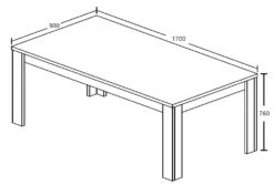 Eettafel Talent - 170 Cm 5 Eettafel Talent - 170 Cm -Emob Elvis eettafel 170 9fe1