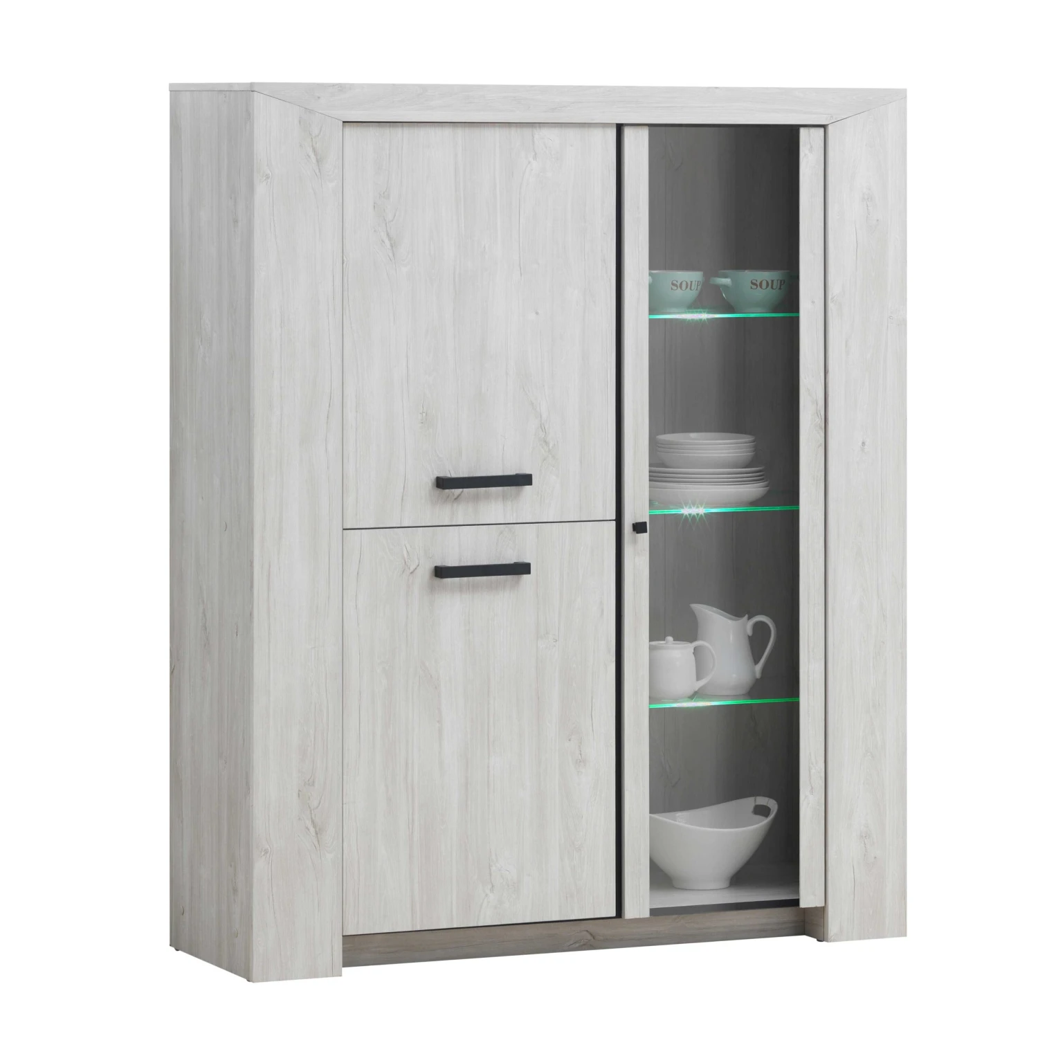 Vitrinekast Talent - Lichte Eik 1 Vitrinekast Talent - Lichte Eik