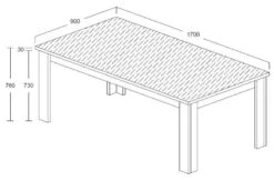 Eettafel Hannelore - 170 Cm 5 Eettafel Hannelore - 170 Cm -Emob Emma tafel 170 bc1e