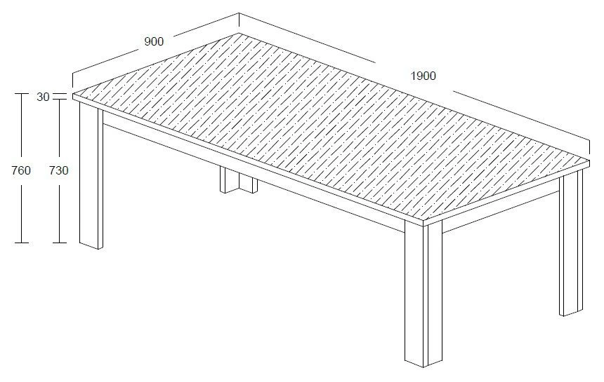 Eettafel Hannelore - 190 Cm 3 Eettafel Hannelore - 190 Cm - Afbeelding 3