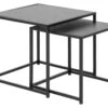 Set Van 2 Bijzettafeltjes Seaford - Zwart