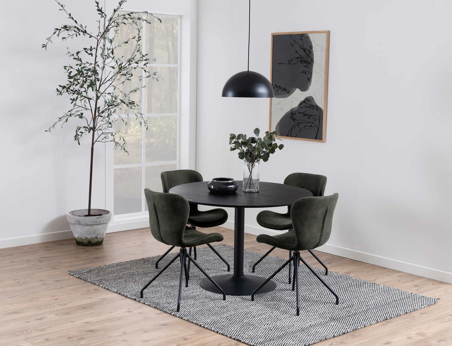 Ronde Eettafel Ibiza ø110 Cm - Zwart 10 Ronde Eettafel Ibiza ø110 Cm - Zwart - Afbeelding 10