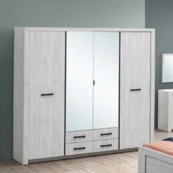 Kledingkast Elvira | 218 X 55 X 208 Cm | Grijs