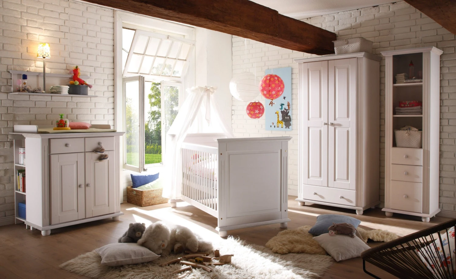 Boekenkast Laurel Met 3 Lades - Wit 4 Boekenkast Laurel Met 3 Lades - Wit - Afbeelding 4