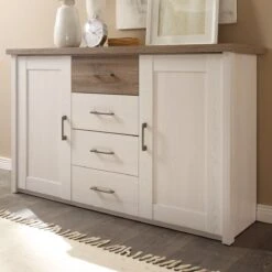 Commode Larnaca 150cm Met 4 Lades & 2 Deuren - Wit