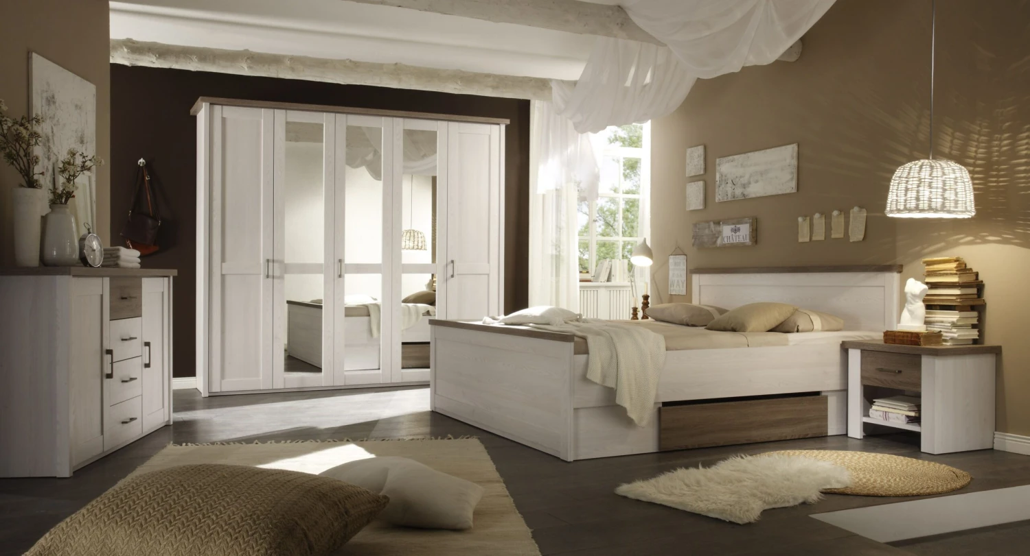 Commode Larnaca 150cm Met 4 Lades & 2 Deuren - Wit 3 Commode Larnaca 150cm Met 4 Lades & 2 Deuren - Wit - Afbeelding 3