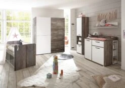 Commode Petrus Met 2 Deuren & 1 Lade - Wit/drijfhout -Emob Moon Babyzimmer Victoria 2 mod 2 122c