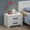 Nachtkastje Elvira 2 Lades - Witte Eik