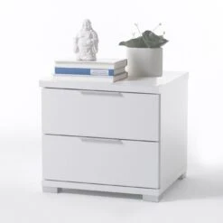 Nachtkastje Nacho 46cm Met 2 Lades - Wit
