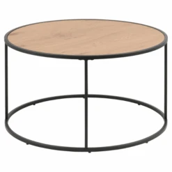 Salontafel Dover Ø80 - Zwart/wilde Eik -Emob Ontwerp zonder titel 16 7233