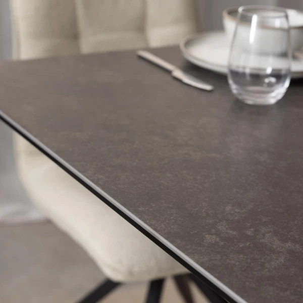 Irwine Rechthoekige Eettafel - Zwart Keramisch Blad, Uitschuifblad, 168/210 Cm 2 Irwine Rechthoekige Eettafel - Zwart Keramisch Blad, Uitschuifblad, 168/210 Cm - Afbeelding 2