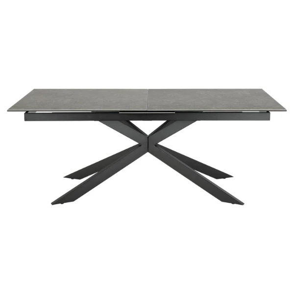 Irwine Rechthoekige Eettafel - Zwart Keramisch Blad, Kruisvoet 4 Irwine Rechthoekige Eettafel - Zwart Keramisch Blad, Kruisvoet - Afbeelding 4