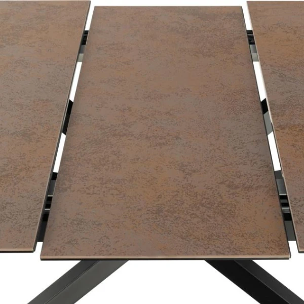 Roestbruine Keramische Eettafel Met Uitschuifblad - 168/210x90x76 Cm 3 Roestbruine Keramische Eettafel Met Uitschuifblad - 168/210x90x76 Cm - Afbeelding 3