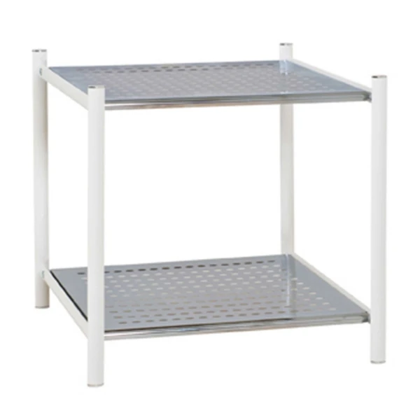 Rek Ayven 2 Legplanken - Wit/grijs 1 Rek Ayven 2 Legplanken - Wit/grijs