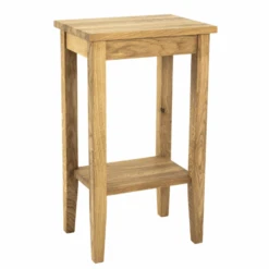 Bijzettafel Samuel 40x30cm, Met Legplank - Massieve Eik