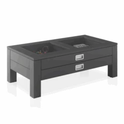 Salontafel Yadran 110cm Met 2 Lades - Grijs