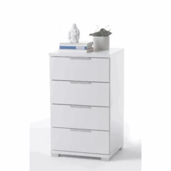 Nachtkastje Nacho 46cm Met 4 Lades - Wit