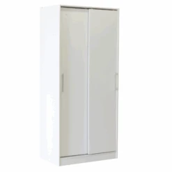 Kledingkast Foss 80cm Met 2 Schuifdeuren - Wit