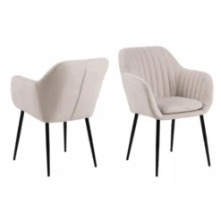 Armstoel Hermeline - Zand/zwart