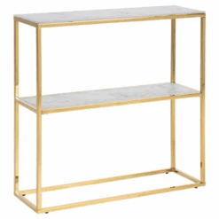 Sidetable Anika - Wit Marmer/ Goud