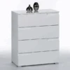 Commode Peso 65 Cm 4 Lades - Wit