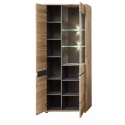 Vitrinekast Bellini 80cm 2 Deuren - Eik/antraciet -Emob Ontwerp zonder titel 2022 08 04T084331.311 2199