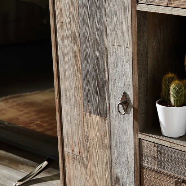 Buffetkast Clem 99cm Drie Deuren & Drie Lades - Driftwood 5 Buffetkast Clem 99cm Drie Deuren & Drie Lades - Driftwood - Afbeelding 5