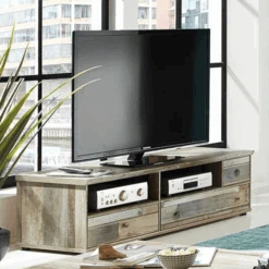 TV-meubel Clem 162cm 3 Lades - Driftwood