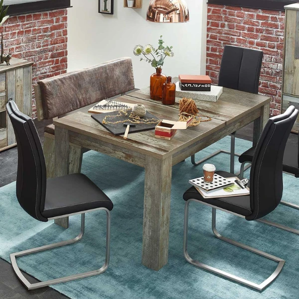 Eettafel Clem Verlengbaar 160-240cm - Driftwood 1 Eettafel Clem Verlengbaar 160-240cm - Driftwood