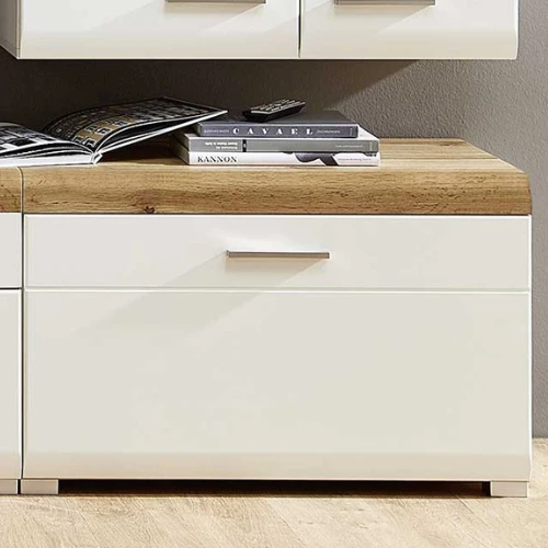 Bijzetkast Felice 1 Lade - Wit/eik 1 Bijzetkast Felice 1 Lade - Wit/eik