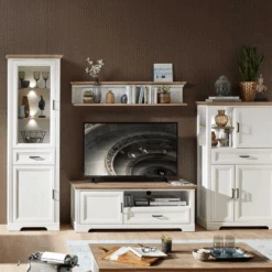 TV-meubel Samine 143cm 1 Deur & 1 Lade - Wit/eik 6 TV-meubel Samine 143cm 1 Deur & 1 Lade - Wit/eik -Emob Ontwerp zonder titel 2022 08 29T091341.785 b793