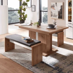 Eetkamerbank Lorna 130cm - Eik/antraciet/wit -Emob Ontwerp zonder titel 2022 08 29T110052.495 030e