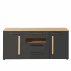 Dressoir Lorna 2 Deuren & 3 Lades - Antraciet/eik 8 Dressoir Lorna 2 Deuren & 3 Lades - Antraciet/eik -Emob Ontwerp zonder titel 2022 08 29T115241.456 3f62