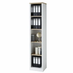 Boekenkast Samine Met 4 Legplanken - Wit/eik