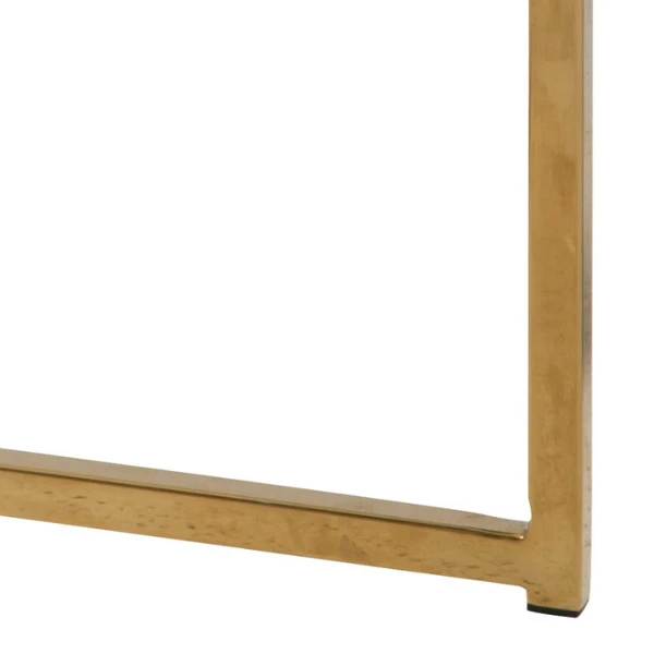 Bijzettafel Alisma 50x50 Cm - Goud/Marquina-marmer 2 Bijzettafel Alisma 50x50 Cm - Goud/Marquina-marmer - Afbeelding 2