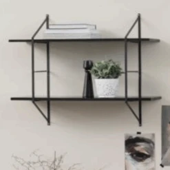 Wandrek Belfast Met 2 Legplanken - Zwart