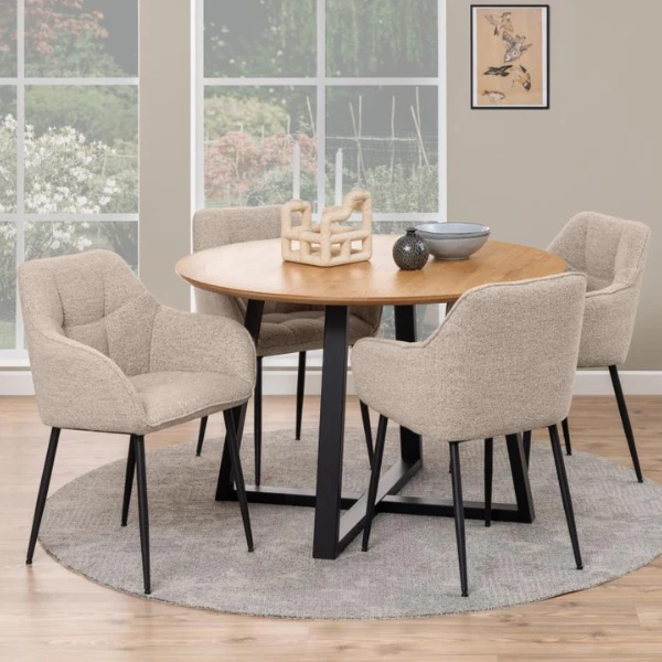 Eetkamerstoel Brenda - Beige 2 Eetkamerstoel Brenda - Beige - Afbeelding 2