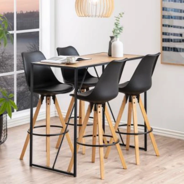 Bartafel Seaford - Wilde Eik/zwart 1 Bartafel Seaford - Wilde Eik/zwart