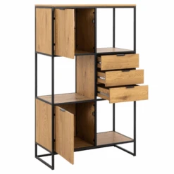 Wandrek Swindon 141 Cm Met 3 Lades En 2 Kastjes - Eik/zwart 14 Wandrek Swindon 141 Cm Met 3 Lades En 2 Kastjes - Eik/zwart -Emob Ontwerp zonder titel 2022 11 02T152957.520 bfef