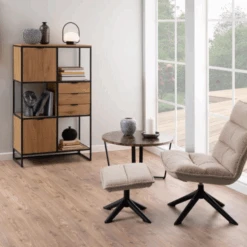 Wandrek Swindon 141 Cm Met 3 Lades En 2 Kastjes - Eik/zwart 11 Wandrek Swindon 141 Cm Met 3 Lades En 2 Kastjes - Eik/zwart -Emob Ontwerp zonder titel 2022 11 02T153230.866 7f40