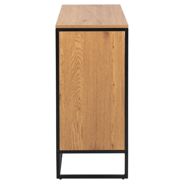 Boekenkast Swindon Met 4 Vakken - Wilde Eik/zwart 5 Boekenkast Swindon Met 4 Vakken - Wilde Eik/zwart - Afbeelding 5