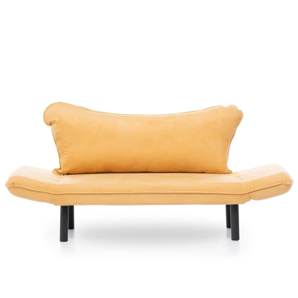 Slaapbank Met 2 Zitplaatsen | Comfort En Stijl | Metalen Frame | Mosterdkleur 8 Slaapbank Met 2 Zitplaatsen | Comfort En Stijl | Metalen Frame | Mosterdkleur - Afbeelding 8