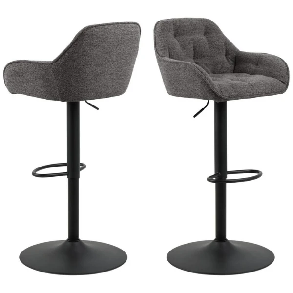 Verstelbare Barstoel Brooke - Antraciet 3 Verstelbare Barstoel Brooke - Antraciet - Afbeelding 3