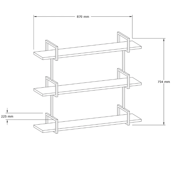 Wandplank Viviana-walnoot 2 Wandplank Viviana-walnoot - Afbeelding 2