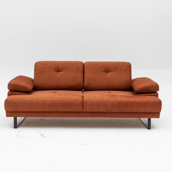 Bank Met 2 Zitplaatsen | Comfort En Uniek Ontwerp | Beukenhouten Frame | Oranje 11 Bank Met 2 Zitplaatsen | Comfort En Uniek Ontwerp | Beukenhouten Frame | Oranje - Afbeelding 11